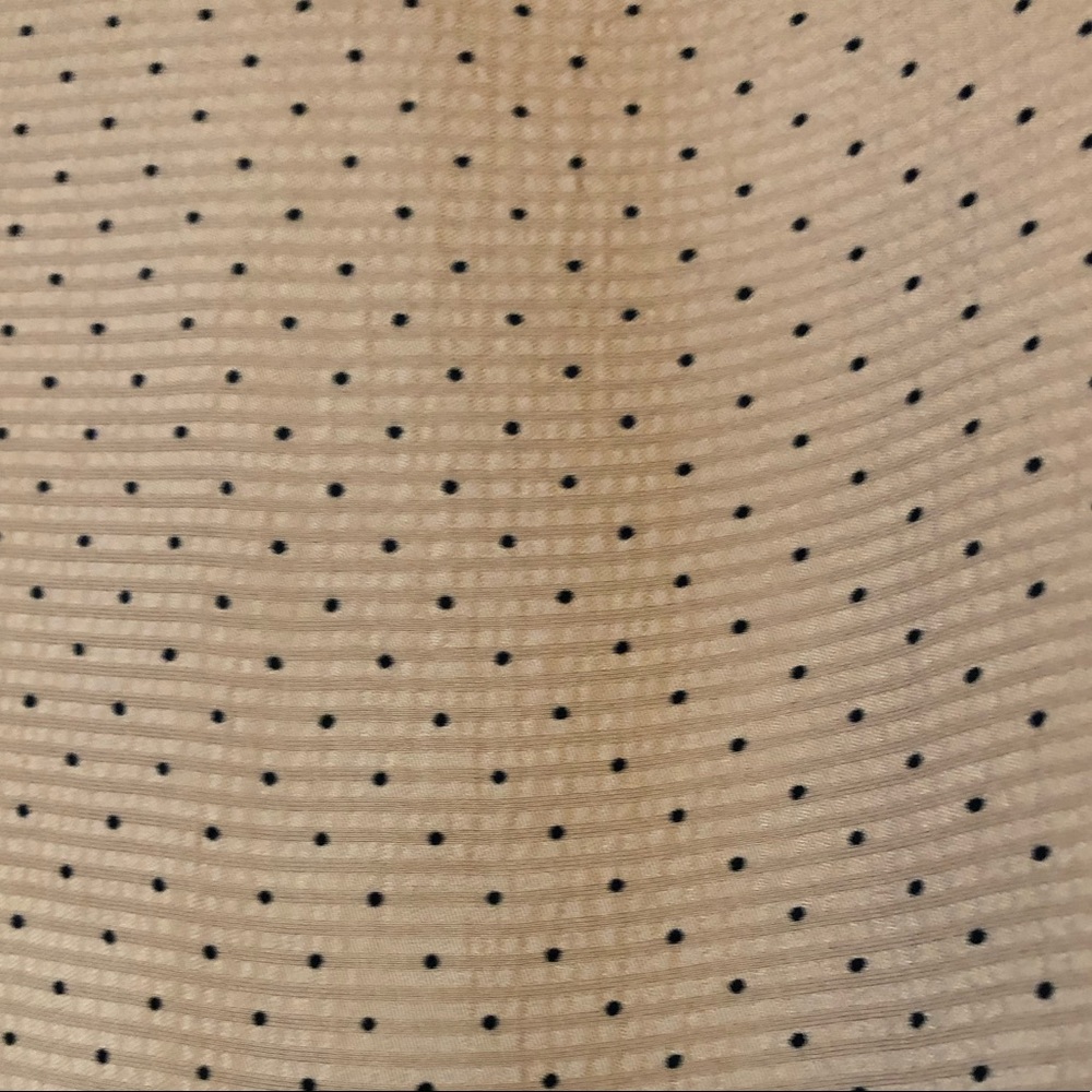 Salmon blush and navy polka dot blouse - Picture 4 of 8